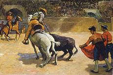 Painting: Spanish Bullfight in Madrid, 1906